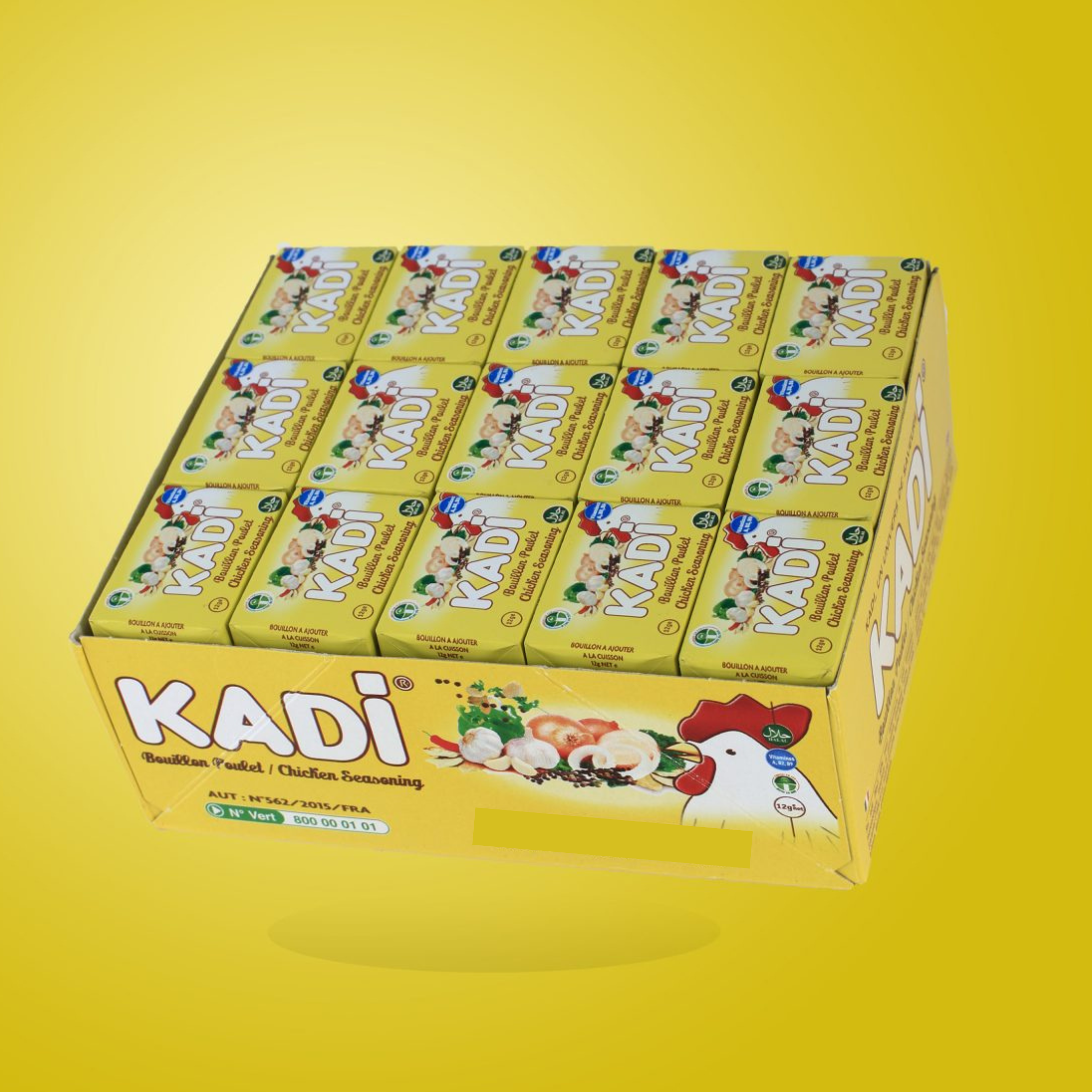 Cubes de Bouillon de Poulet KADI / 12 x 60 x 10g